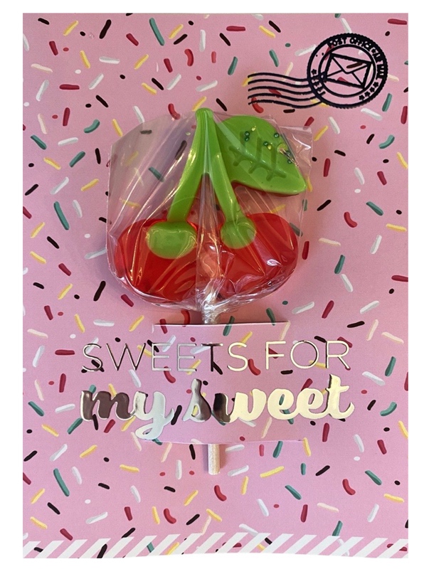 Sugar Pilots lolli letter tillykke cupcakeslikkepind