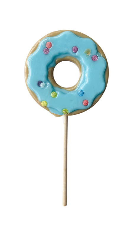 Donut blå figurslikkepind med smag af blåbær og karamel