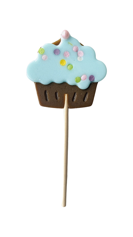 Cupcake turkis figurslikkepind med smag af blåbær og kakao